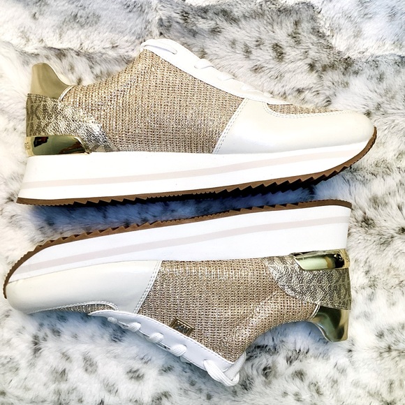 MICHAEL KORS Monique Glitter Canvas Trainer NWOT - Picture 4 of 6